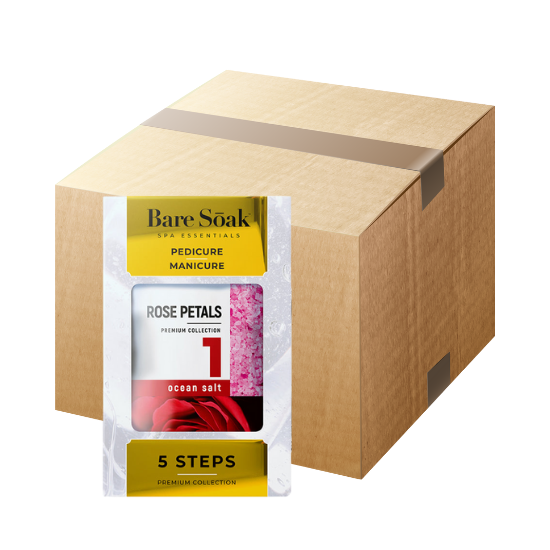 NuRevolution Bare Soak 5 Step Rose Petals - 50pc Case