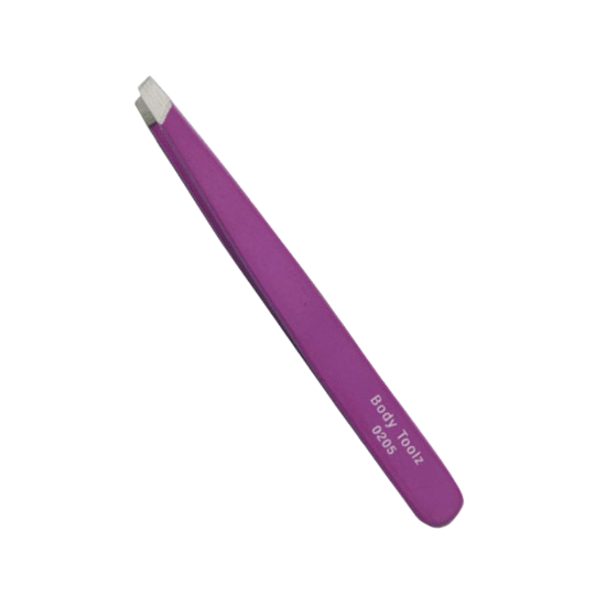 Body Toolz Neon Slant Tip Tweezers Purple