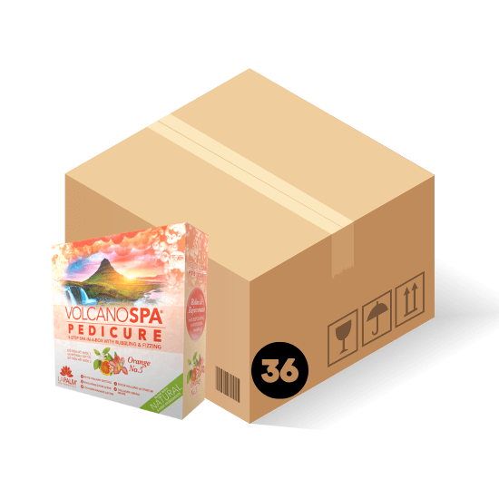 La Palm Spa 5 Step Volcano Orange, 36pc Bundle