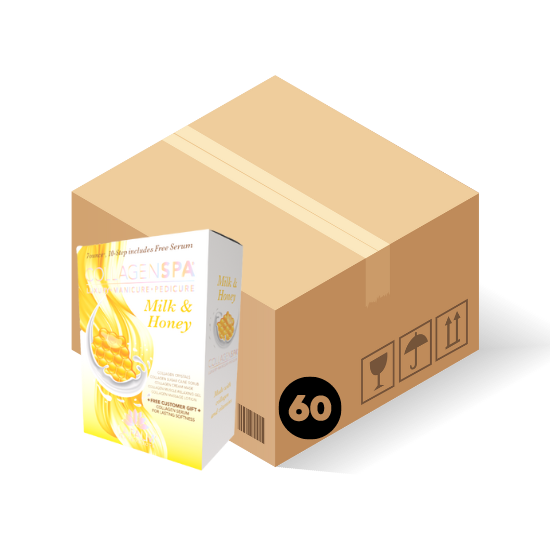 La Palm Spa Collagen 10 Step Milk + Honey, 60pc Bundle