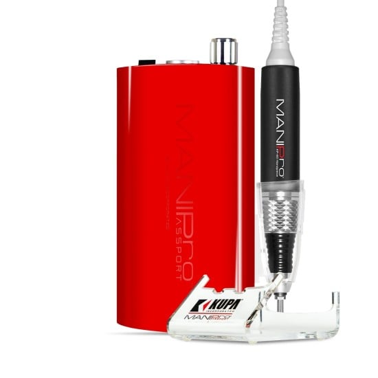 Kupa - Red with KP-60 Handpiece ManiPro Passport Complete Cordless E-Files