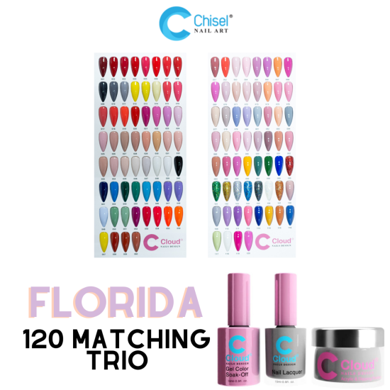 Chisel Cloud Dip, Gel & Polish Full Set Florida, 100pc Bundle
