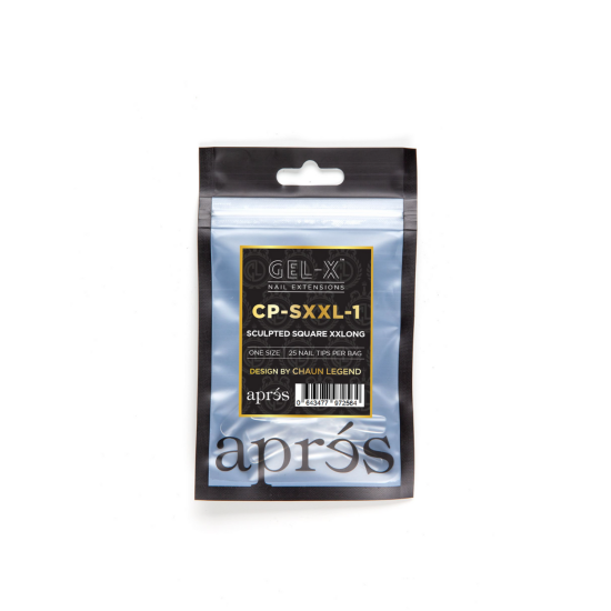 APRÉS  Chaun Sculpted Square XXLong 1, Refill Tips