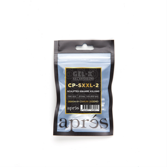 APRÉS  Chaun Sculpted Square XXLong 2, Refill Tips