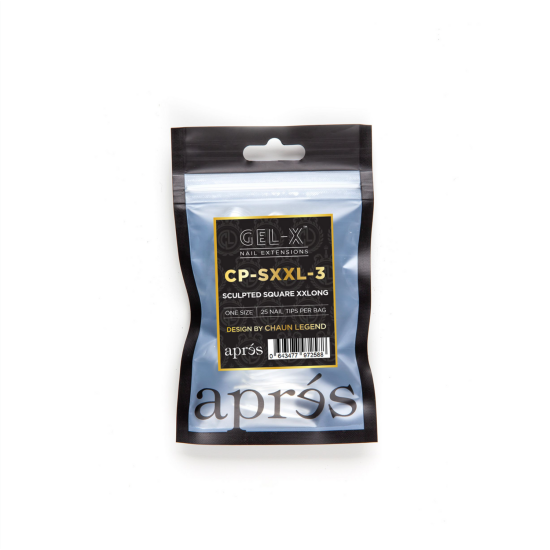 APRÉS  Chaun Sculpted Square XXLong 3, Refill Tips