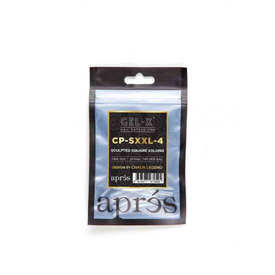 APRÉS Gel-X Chaun Legend Square XXL Size 4, Refill Tips