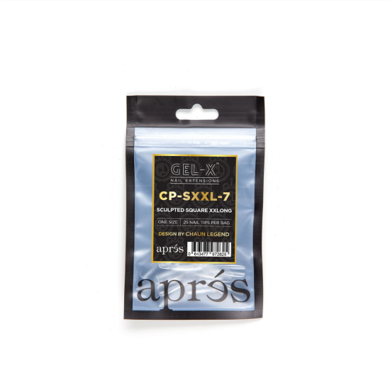 APRÉS  Chaun Sculpted Square XXLong 7, Refill Tips