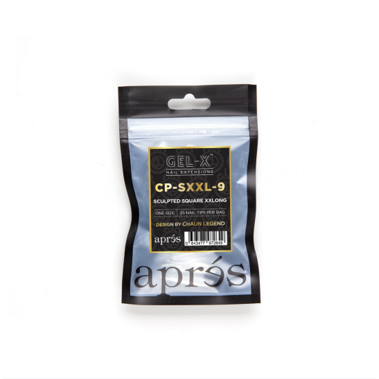 APRÉS  Chaun Sculpted Square XXLong 9, Refill Tips