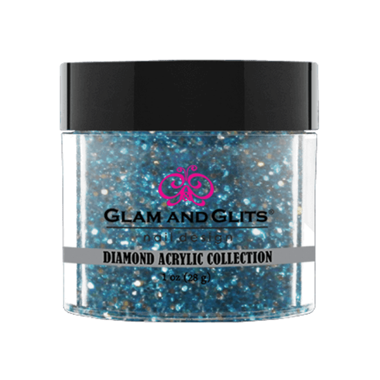 Glam and Glits Icey Blue 1oz Acrylic Powder