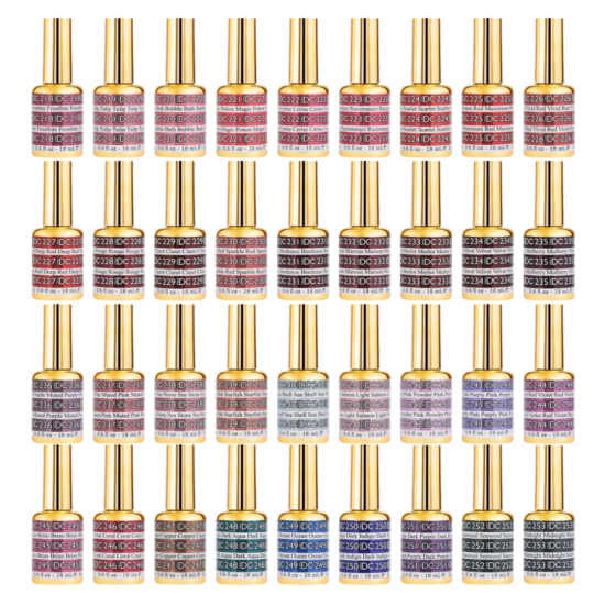 DND DC Gel Polish Set Collection #7 Mermaid, 36pc Bundle