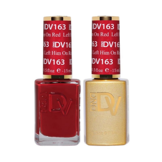 DIVA Gel Polish Set #163 Left Him On Red, 0.5 fl oz