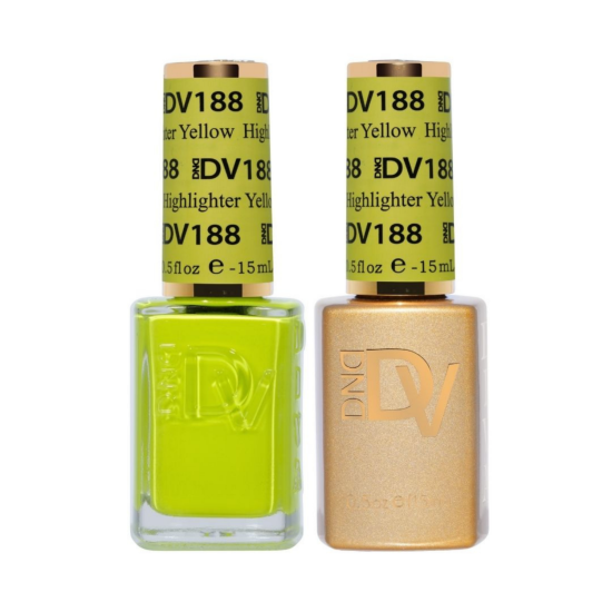 DIVA Gel Polish Set #188 Highlighter Yellow, 0.5 fl oz