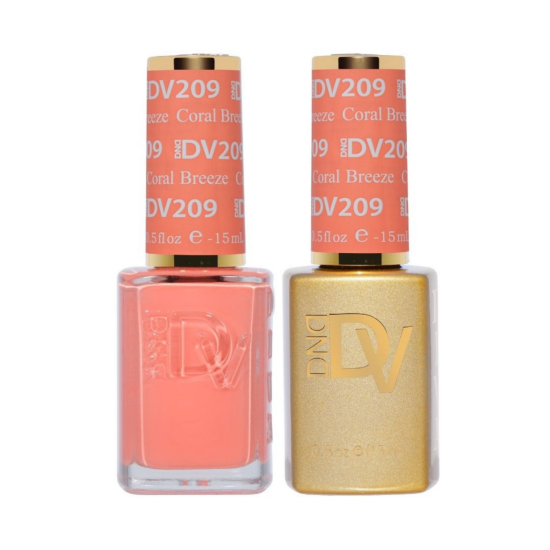 DIVA Gel Polish Set #209 Coral Breeze, 0.5 fl oz