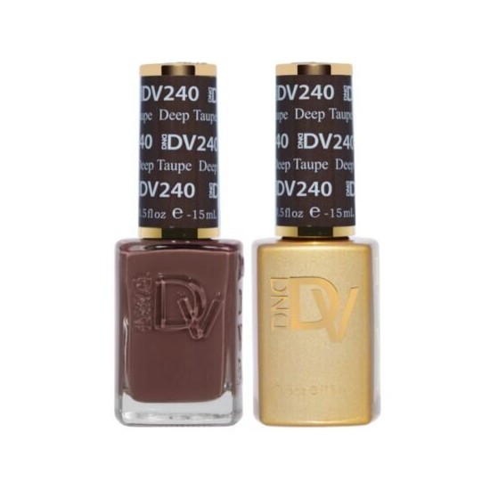DIVA Gel Polish Set #240 Deep Taupe, 0.5 fl oz