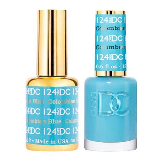 DND DC Pure Gel Polish Set #124 Colombian Blue, 0.5 fl oz 