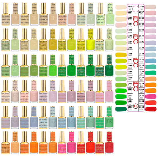 DND DC Pure Gel Polish Set Collection #15 Free Spirit, 36pc Bundle