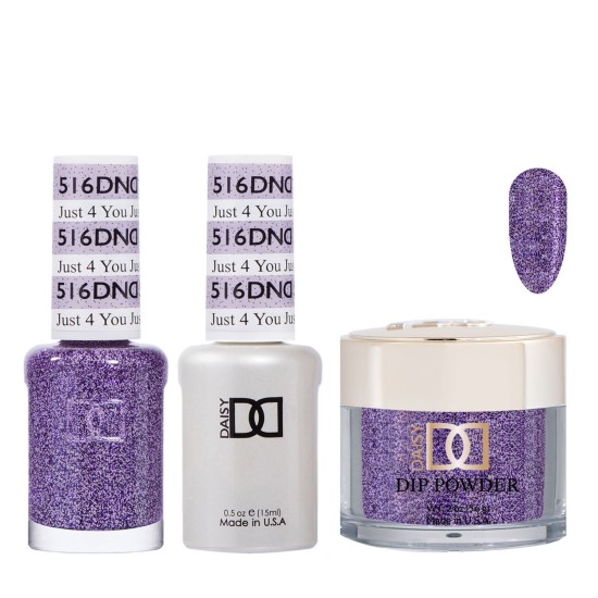 DND Dip Gel Polish Set #516 Just 4 You, 3pc Bundle Trio