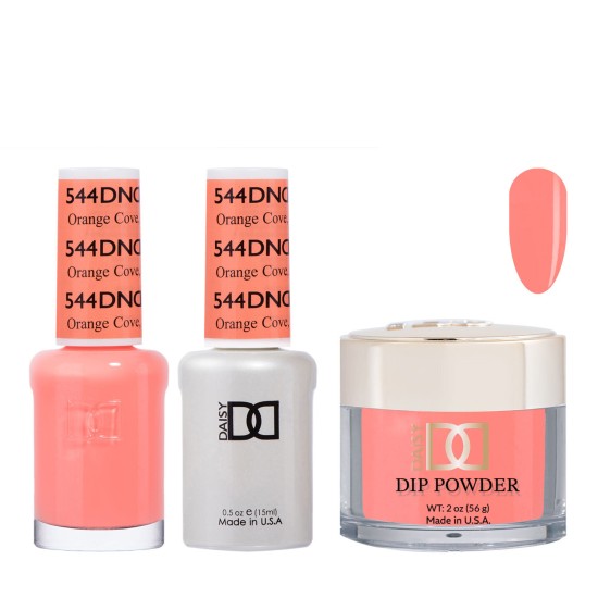 DND Dip Gel Polish Set #544 Orange Cove, CA, 3pc Bundle Trio