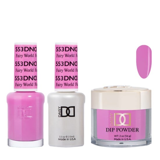 DND Dip Gel Polish Set #553 Fairy World, 3pc Bundle Trio