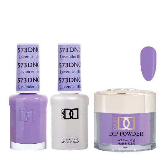 DND Dip Gel Polish Set #573 Lavender Blue, 3pc Bundle Trio
