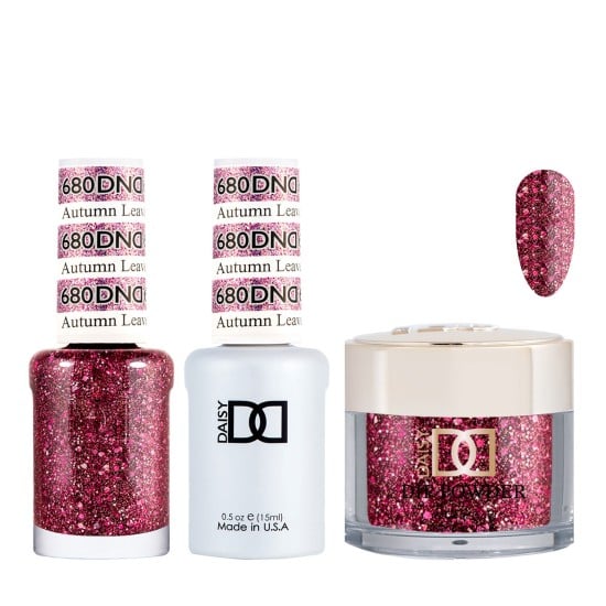 DND Dip Gel Polish Set #680 Autumn Leaves, 3pc Bundle Trio