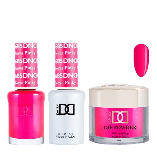 DND Dip Gel Polish Set #685 Nova Pinky, 3pc Bundle Trio