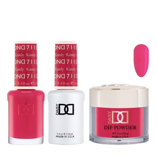 DND Dip Gel Polish Set #711 Kandy, 3pc Bundle Trio