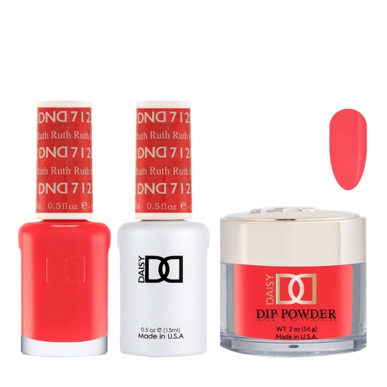 DND Dip Gel Polish Set #712 Ruth, 3pc Bundle Trio