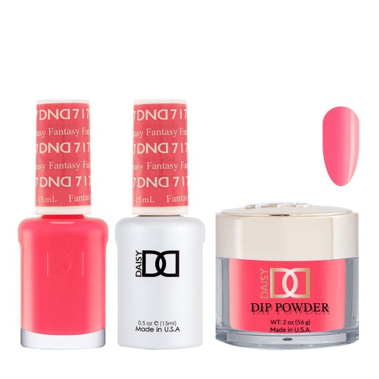 DND Dip Gel Polish Set #717 Fantasy, 3pc Bundle Trio