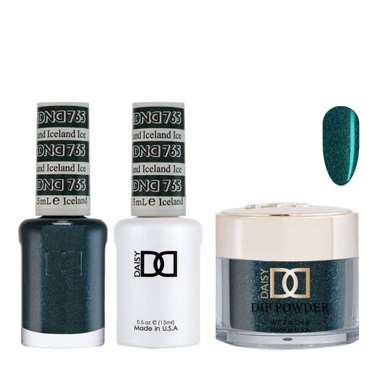 DND Dip Gel Polish Set #765 Iceland, 3pc Bundle Trio