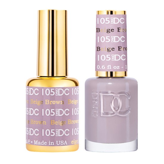 DND DC Pure Gel Polish Set #105 Beige Brow, 0.5 fl oz 