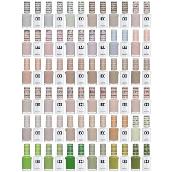 DND Gel Polish Set Retro Earth-Scape Collection #16, 36pc Bundle
