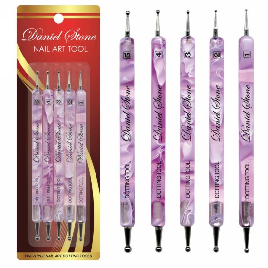 Daniel Stone 5-Piece Dotting Tool Set Pink