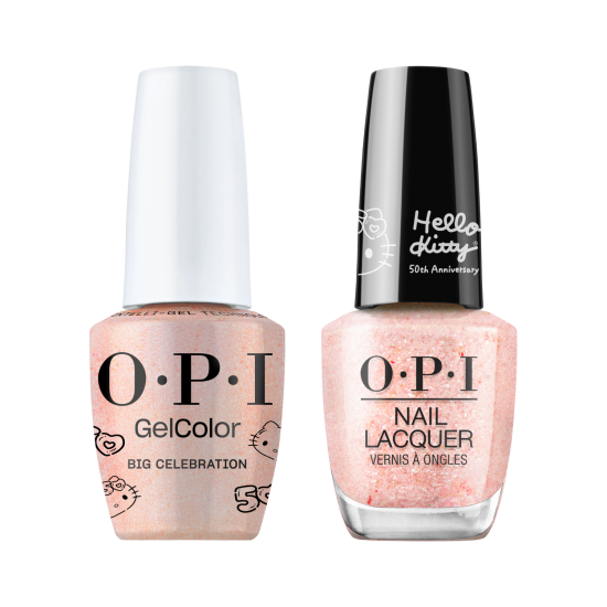 OPI Gel Polish Duo Big Celebration #HK02 Hello Kitty 50th, 0.5 fl oz