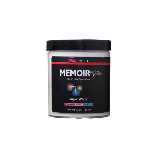 Cacee Memoir Gel Polimer Powder Super White 12oz