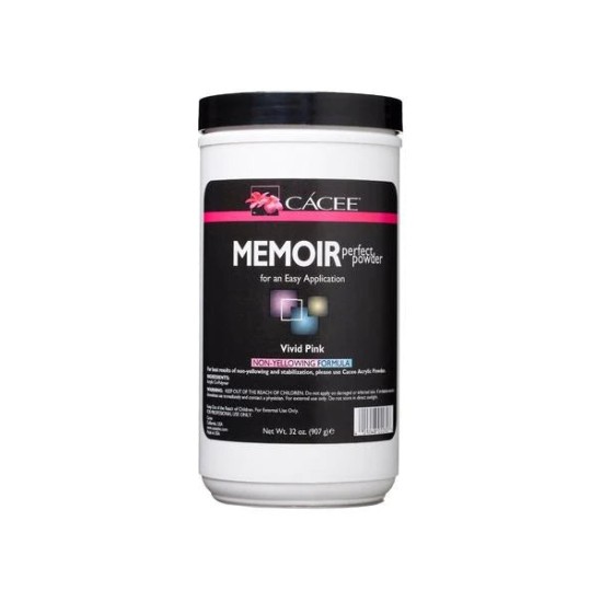 Cacee Memoir Gel Polimer Powder Vivid Pink 32oz