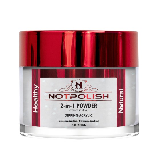NotPolish - Dip G04 White Glitter 2oz Dip Powder Glow in the Dark