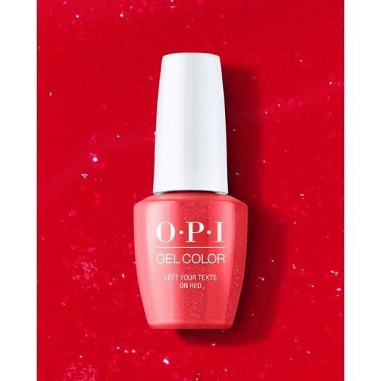 OPI Gel Left Your Texts on Red #GCS010, 0.5 fl oz
