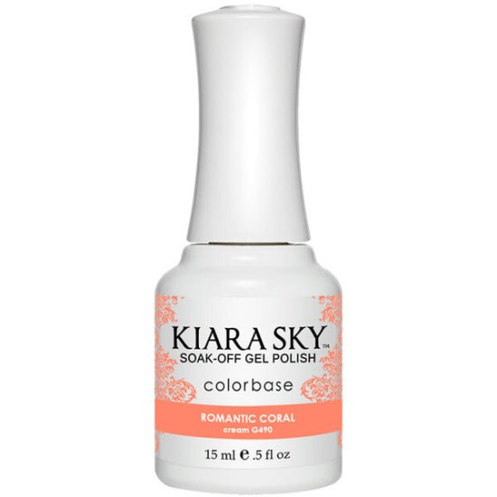 KiaraSky Gel #490 Romantic Coral, 0.5 fl oz