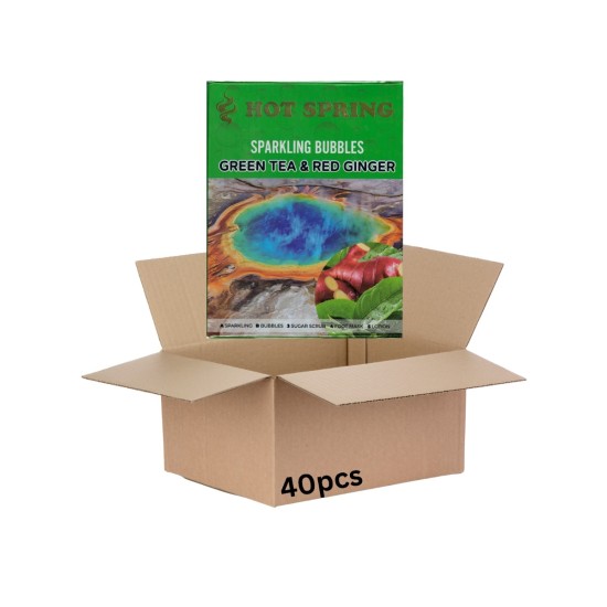 Hot Spring Volcano Green Tea & Ginger 40pcs