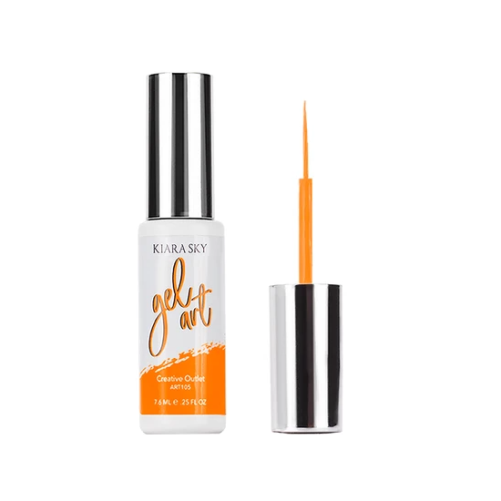 KiaraSky Gel Nail Art Striper Art Neon Orange, 0.25 fl oz