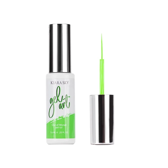 KiaraSky Gel Nail Art Striper Art Green, 0.25 fl oz