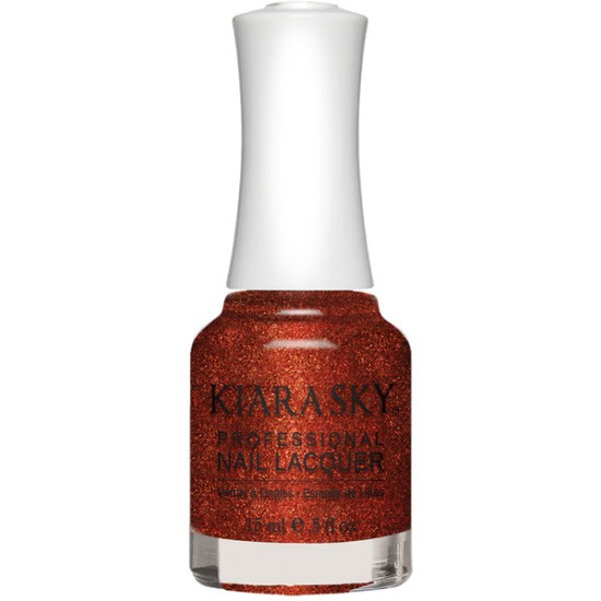 KiaraSky Nail Polish Frosted Pomegranate #457, 0.5 fl oz