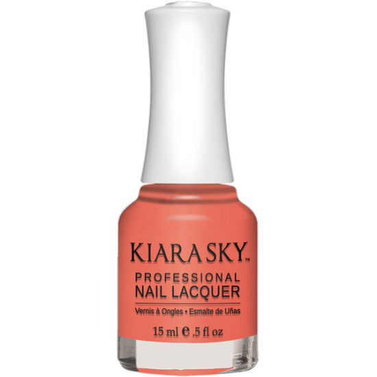 KiaraSky Nail Polish Romantic Coral #490, 0.5 fl oz