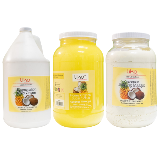 Liko Coconut Pineapple Lotion, Scrub & Masque 3pc
