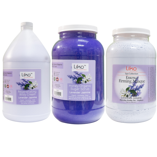 Liko Lavender Jasmine Lotion, Scrub & Masque 3pc