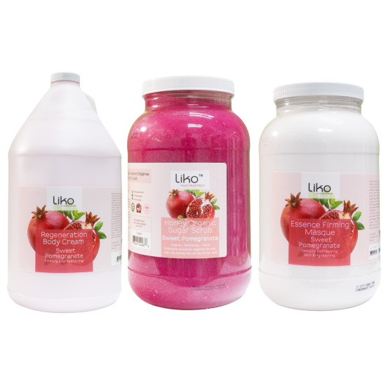 Liko Sweet Pomegranate Lotion, Scrub & Masque 3pc