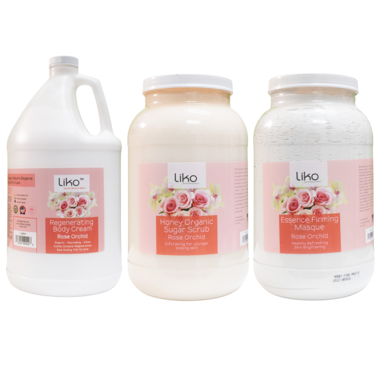 Liko Rose Orchid Lotion, Scrub & Masque 3pc