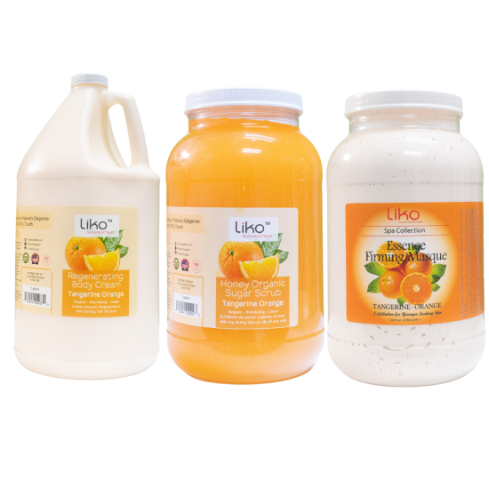 Liko Tangerine Orange Lotion, Scrub & Masque 3pc