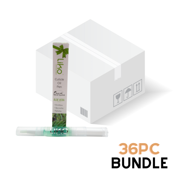 Liko Cuticle Pen Aloe Vera 0.1oz, Contains Vitamin E, 36pc Bundle